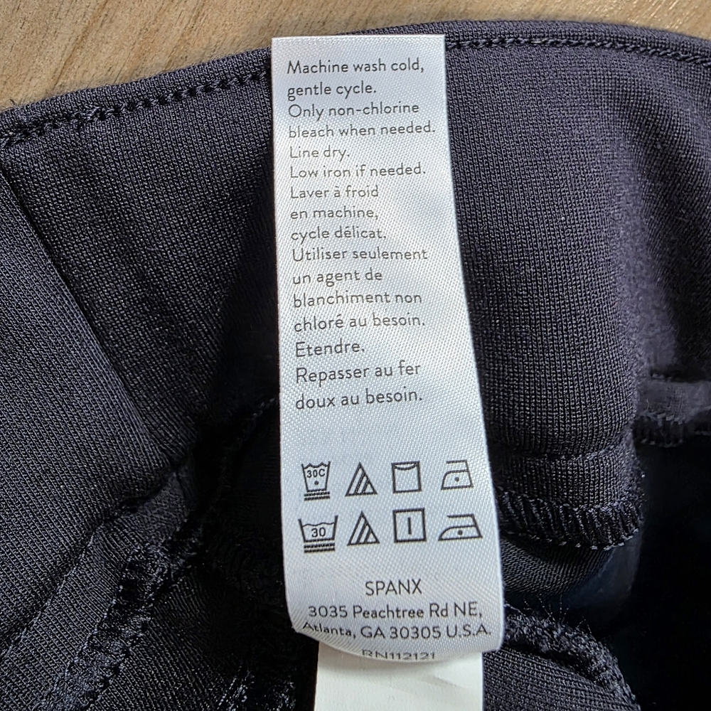 SPANX by Sara Blakely Navy Pull-On Stretch Slim Pants Size M/M - Picture 6 of 9